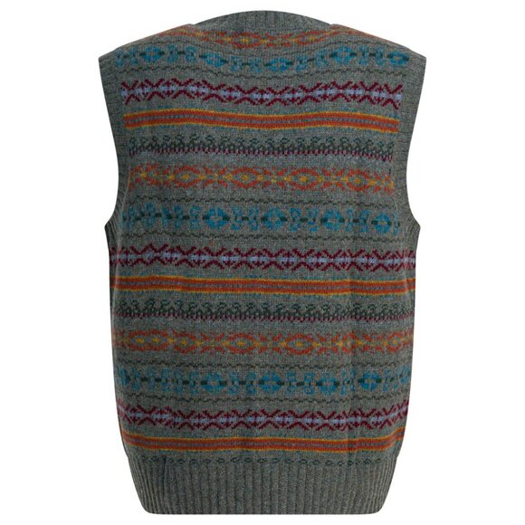 Rrl By Ralph Lauren Fair Isle Wool Vest Tag Size S Men - Picture 2 of 4